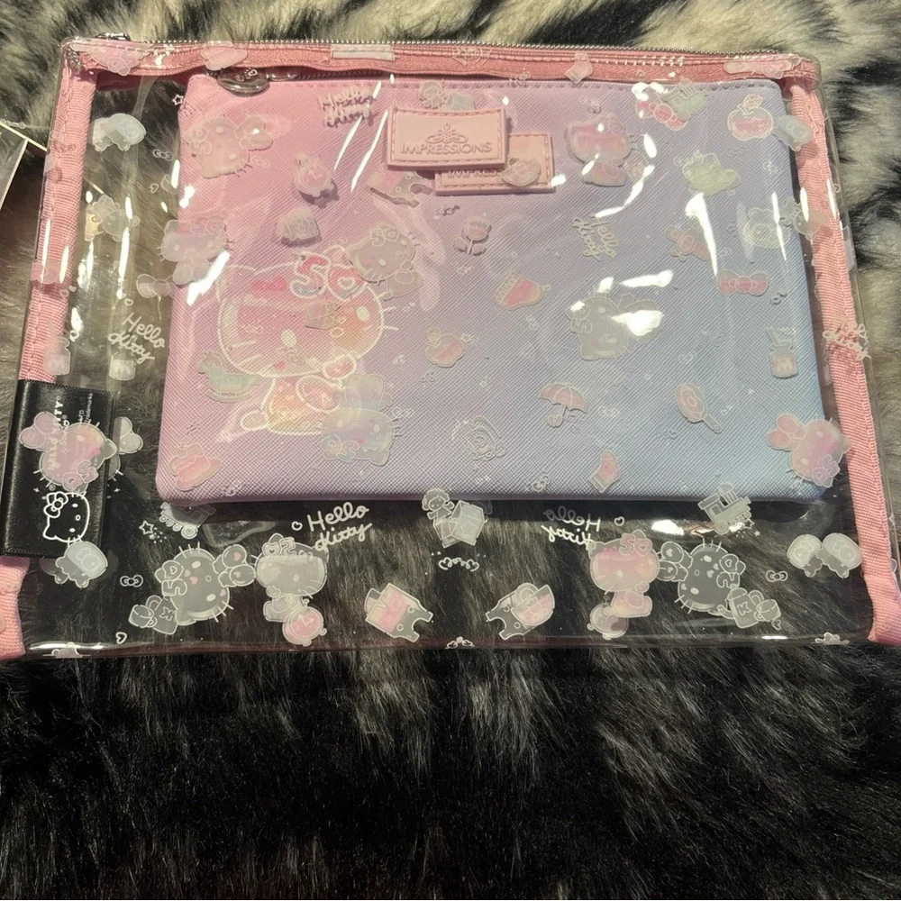 Hello Kitty Pink and Purple Cosmetic Bag